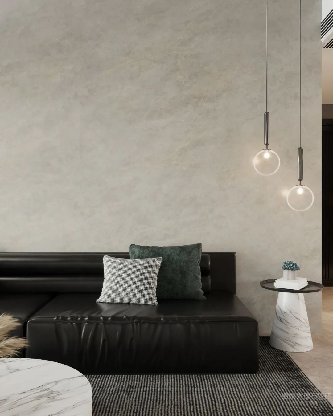 “发现连纹之美”系列之通利连纹大理石瓷砖在客厅空间的应用(图5)