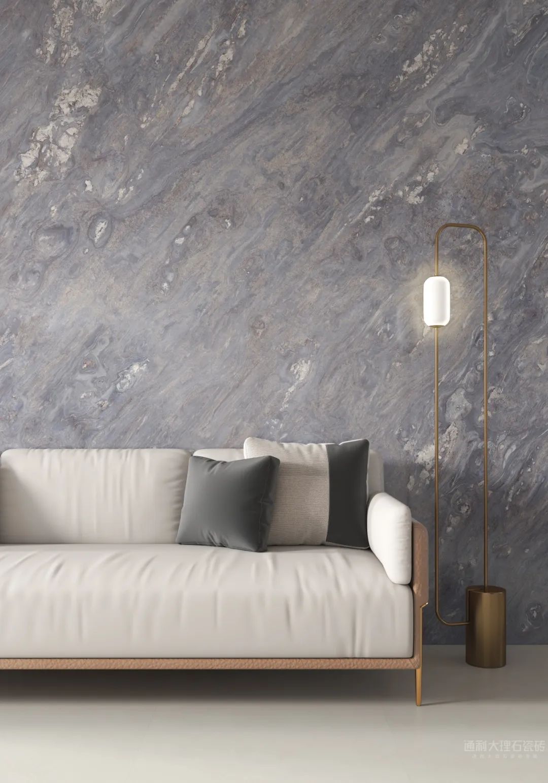 “发现连纹之美”系列之通利连纹大理石瓷砖在客厅空间的应用(图9)