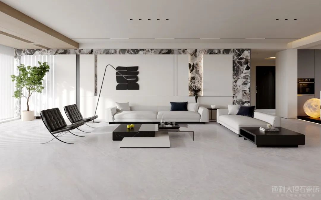 “发现连纹之美”系列之通利连纹大理石瓷砖在客厅空间的应用(图10)
